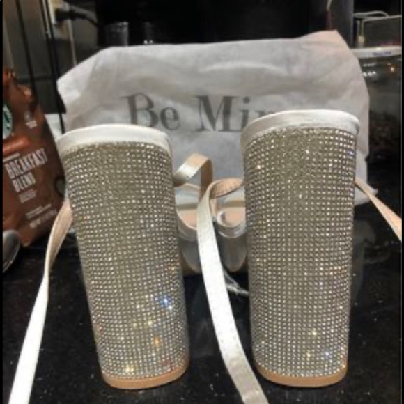 ASOS Size 8 platform Rhinestone Heel Bridal Shoes - Picture 2 of 3